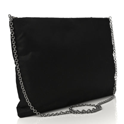 Prada Tessuto Nylon Soft Calf Chain Bag Black 5 of 9