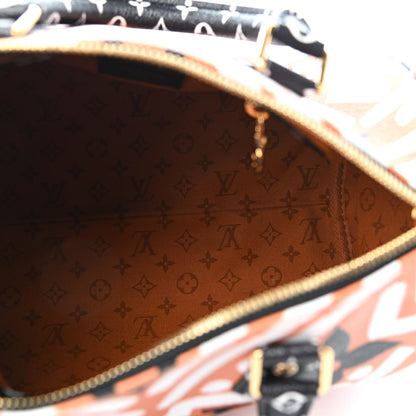 Louis Vuitton Monogram Giant Crafty Speedy Bandouliere 25 Creme Caramel 5 of 9