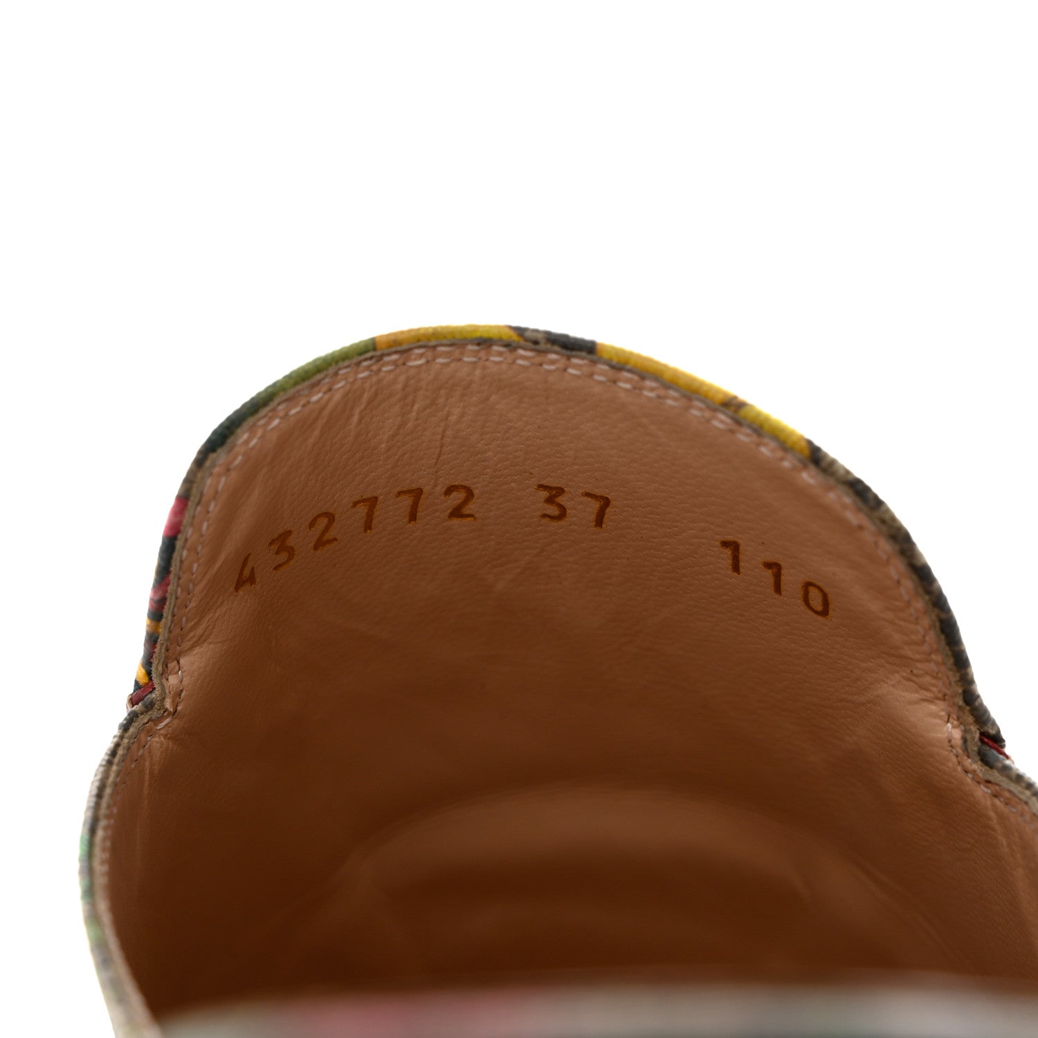 Gucci GG Supreme Monogram Flora Womens Princetown Slippers 37 Beige Ebony Multicolor Rosso 6 of 9