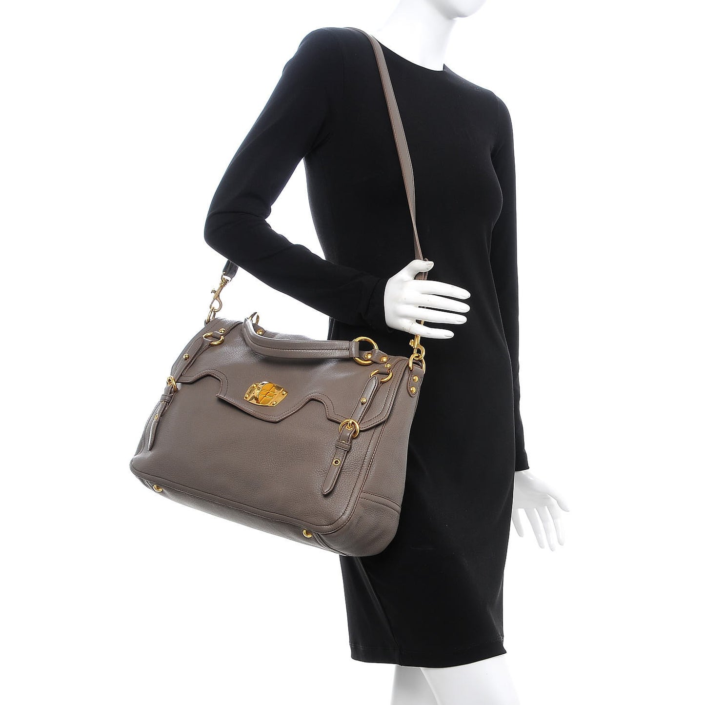 Cervo East-West Flap Satchel Gray