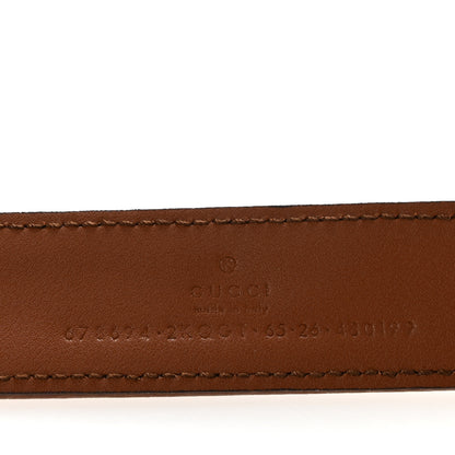 Gucci New Denim GG Monogram Dollar Calfskin Belt 65 26 Blue Tea Cuir Epilog 5 of 6