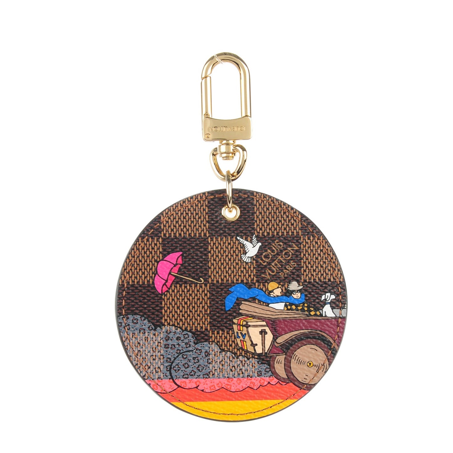 Damier Ebene 2015 Christmas Animation Bag Charm Key Ring