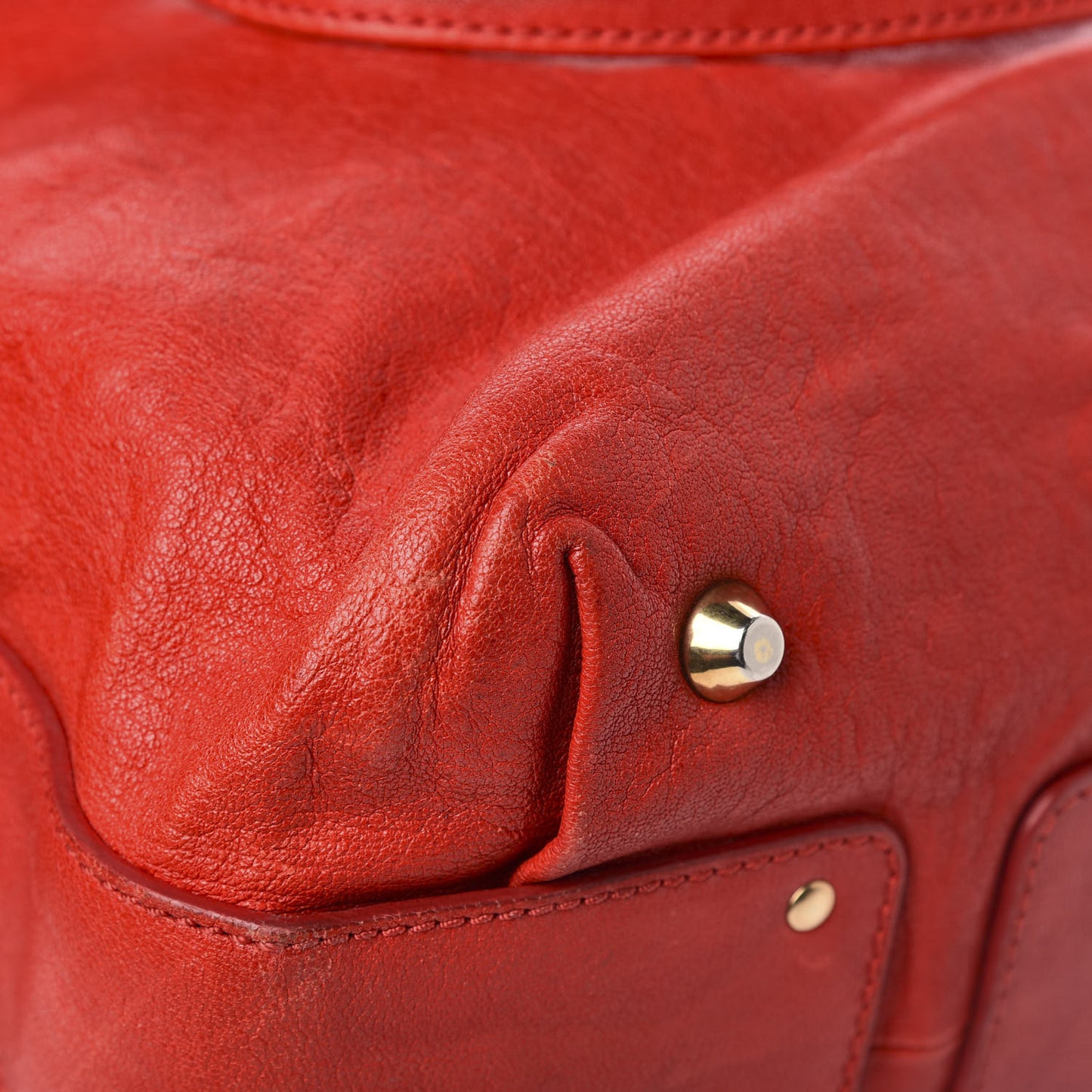 Lambskin Large Angie Shoulder Bag Red