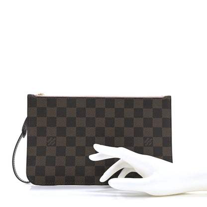 Louis Vuitton Damier Ebene Neverfull MM GM Pochette Rose Ballerine 2 of 7