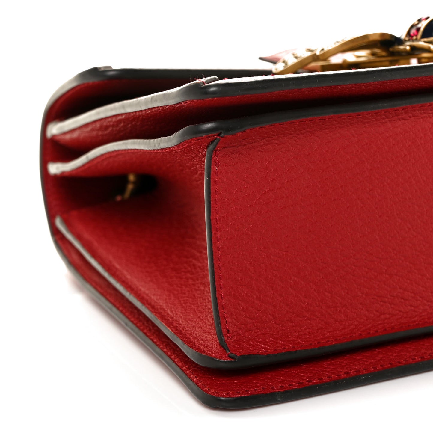 GG Supreme Monogram Small Queen Margaret Top Handle Bag Red