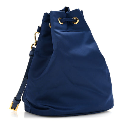 Prada Saffiano Tessuto Nylon Bucket Wristlet Royal 3 of 9