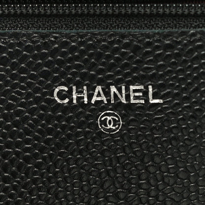 Chanel Caviar Quilted Wallet On Chain WOC Black 6 of 12