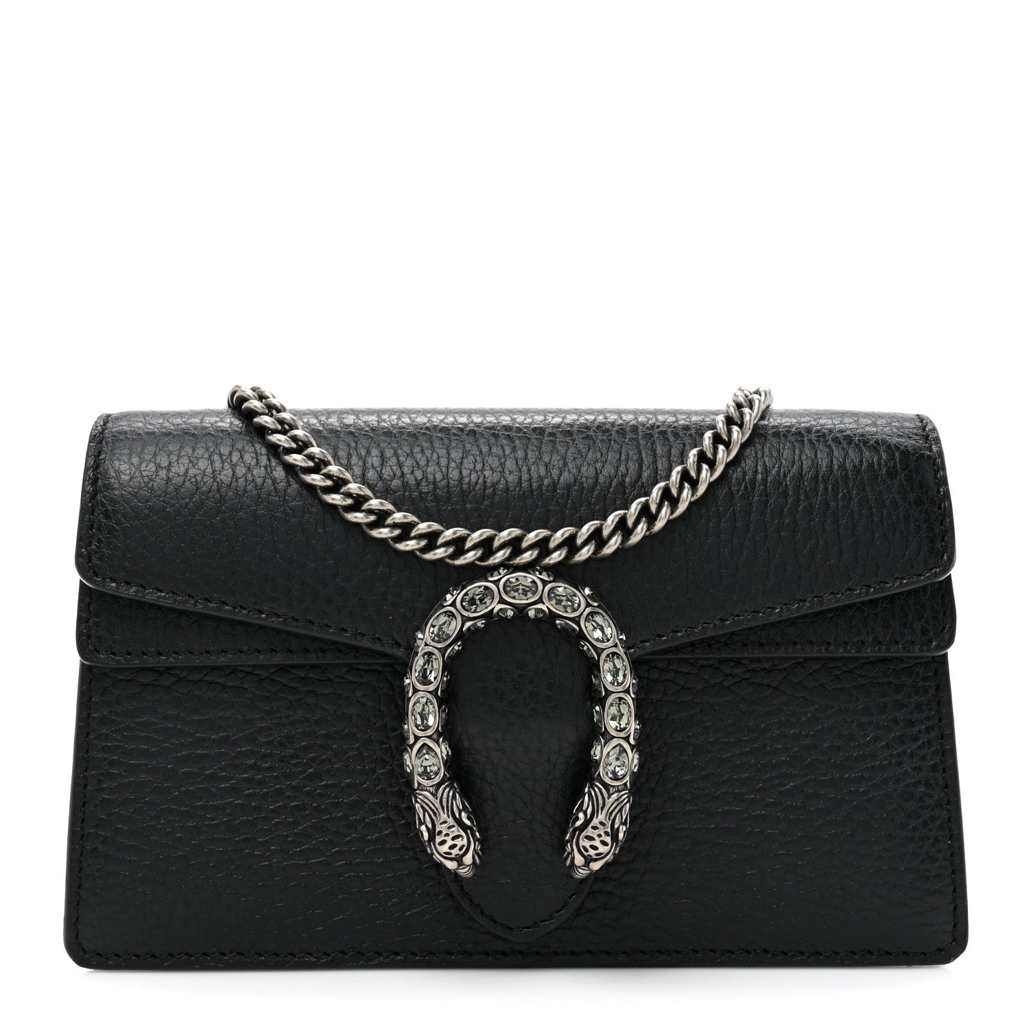 Gucci Calfskin Super Mini Dionysus Shoulder Bag Black 1 of 12