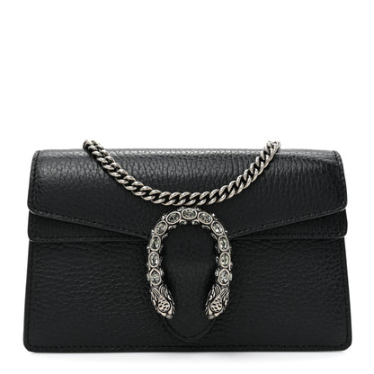 Gucci Calfskin Super Mini Dionysus Shoulder Bag Black 1 of 12