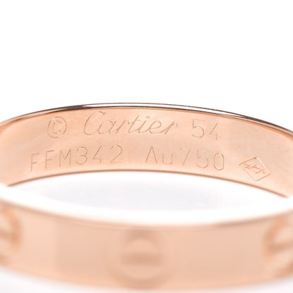 Cartier 18K Pink Gold 3.5mm LOVE Wedding Band Ring 54 6.75 5 of 6