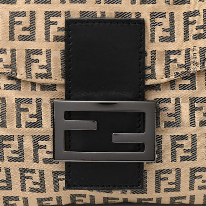 Fendi Zucchino Vitello Baguette Beige Black 8 of 11