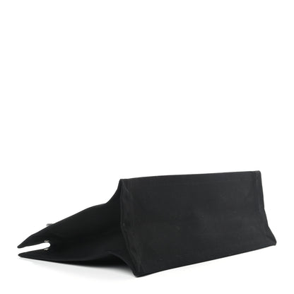 Saint Laurent Linen Calfskin Rive Gauche Tote Black 4 of 10