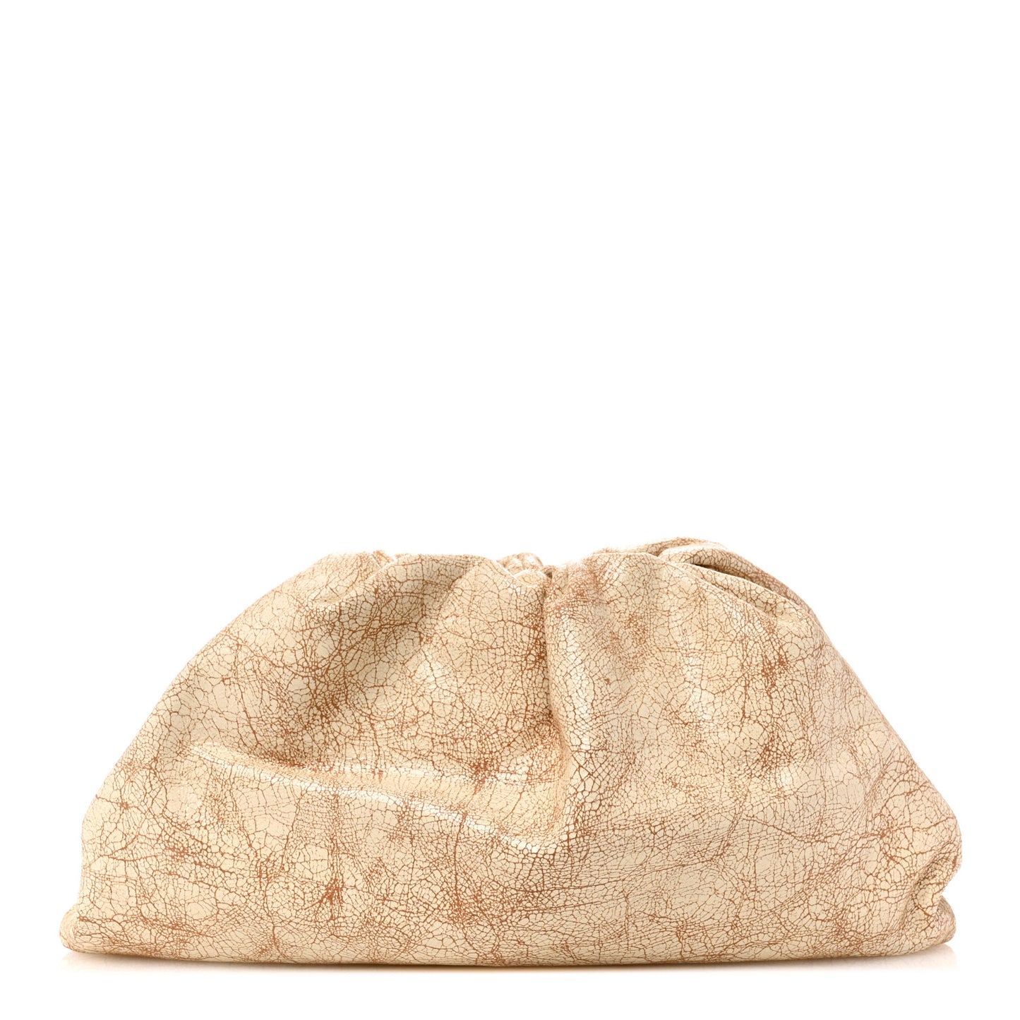 Crackled Calfskin The Pouch Oversized Clutch Zabaione