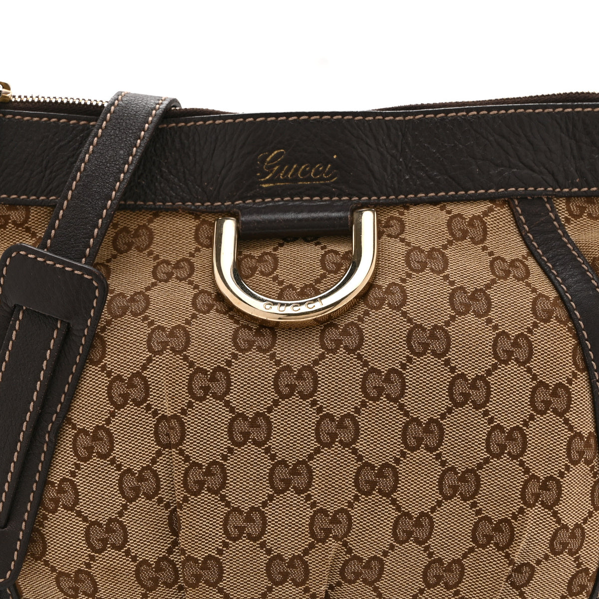 Monogram Small D Gold Ring Messenger Dark Brown