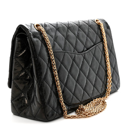 Chanel Metallic Aged Calfskin Quilted 2.55 Reissue 227 Flap Black 3 of 10