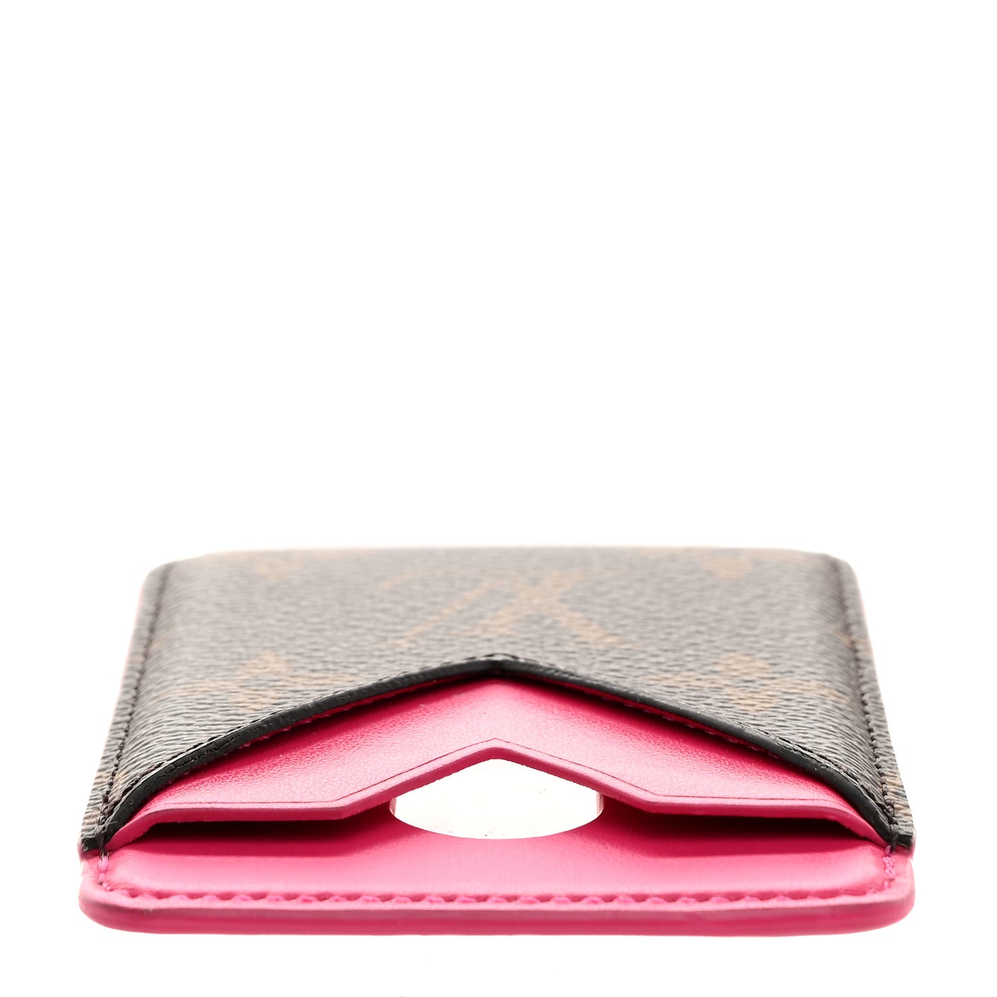 Monogram Macassar Magnetic Card Holder Pondichery Pink