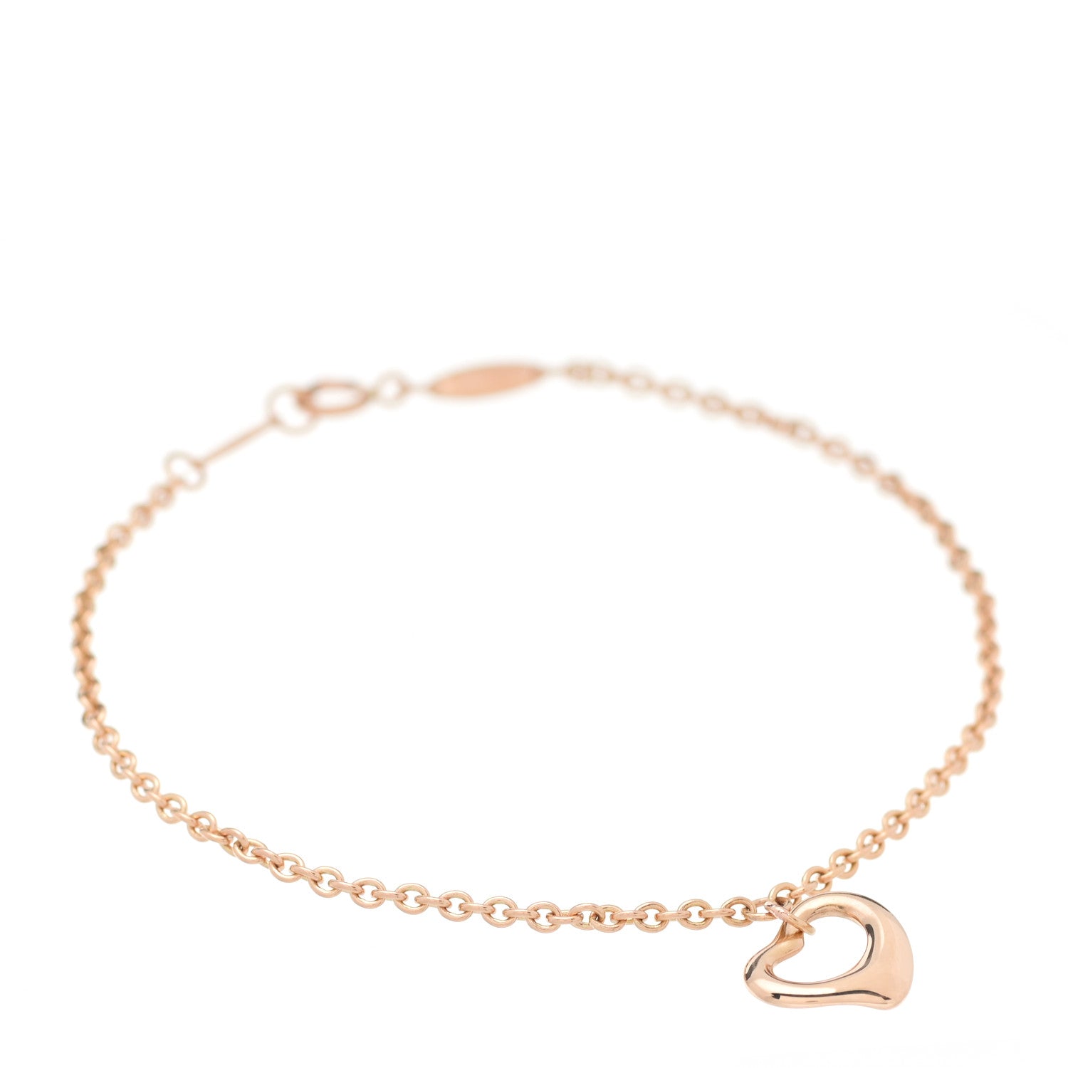 Tiffany 18K Rose Gold Elsa Peretti Open Heart Bracelet 1 of 6