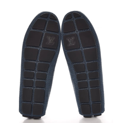 Louis Vuitton Epi Mens Shade Car Loafers 6 Blue Nuit 5 of 7