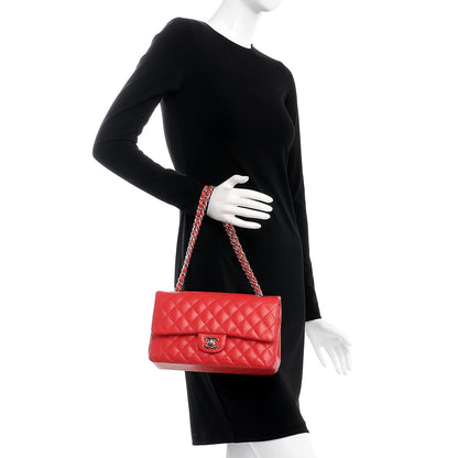 Chanel Lambskin Quilted Medium Double Flap Red 2 of 8