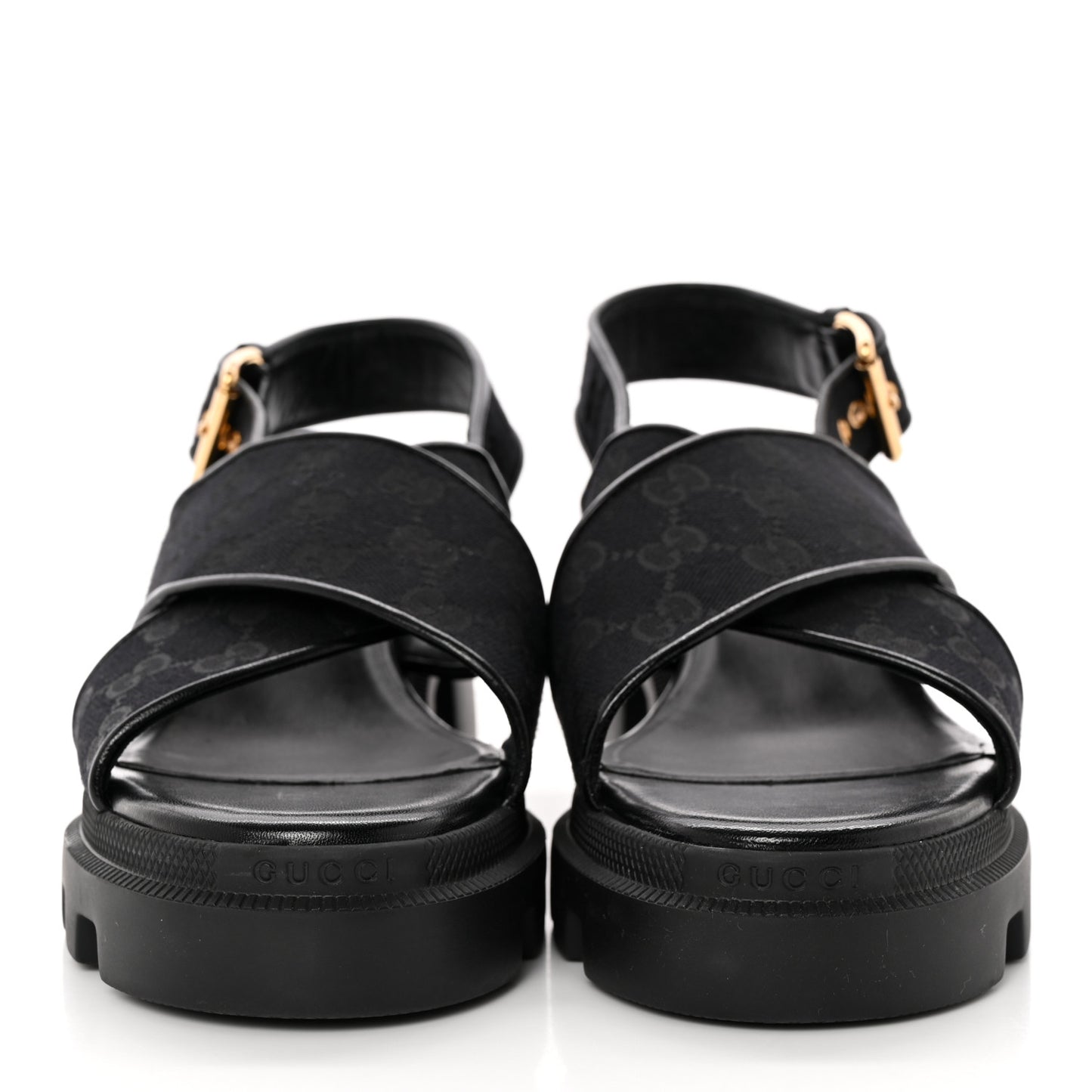Monogram Granada Kid Trip 40/72mm Lug Sole Sandals 40.5 Black