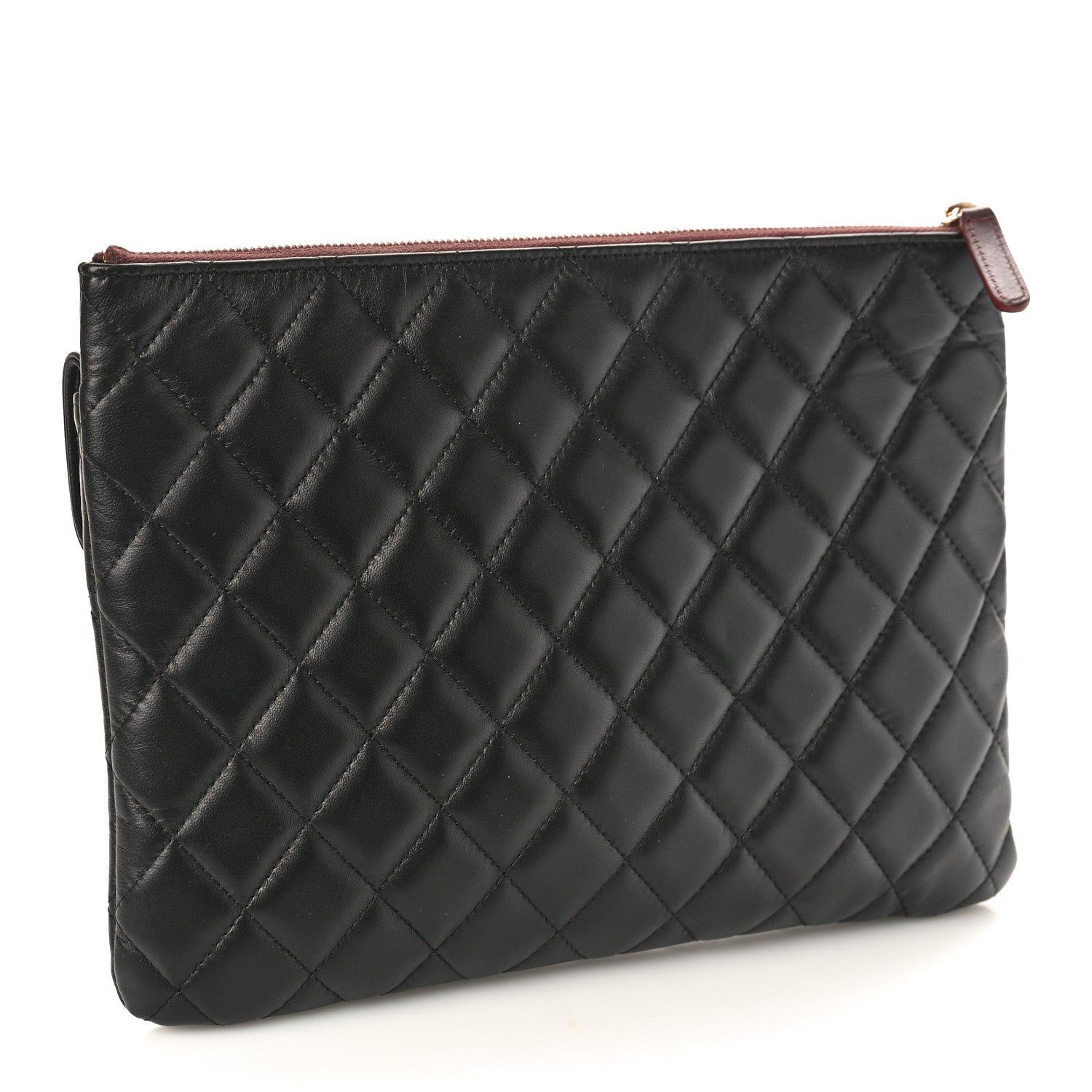 Chanel Lambskin Quilted Medium Flap Cosmetic Case Black 3 of 9