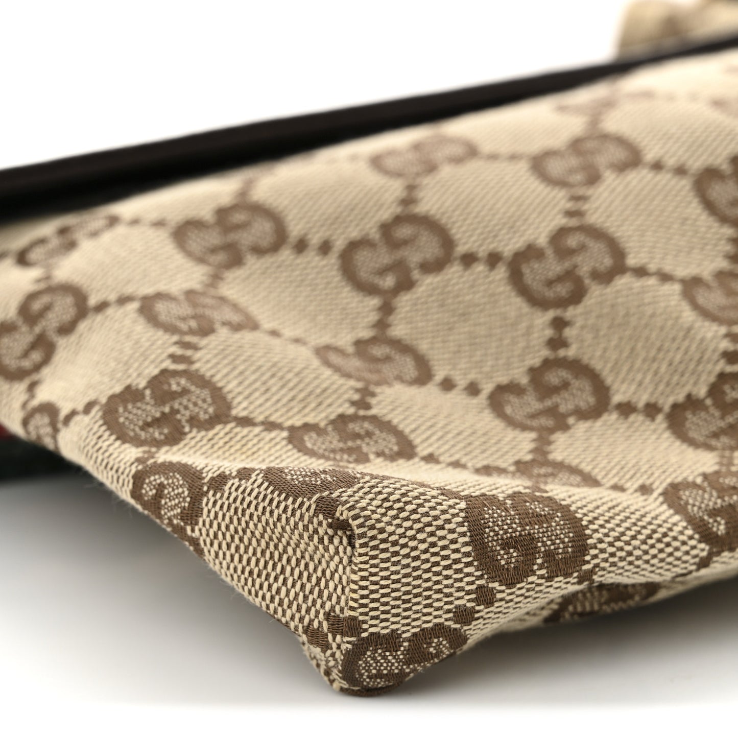 GG Monogram Web Double Pocket Belt Bag Dark Brown