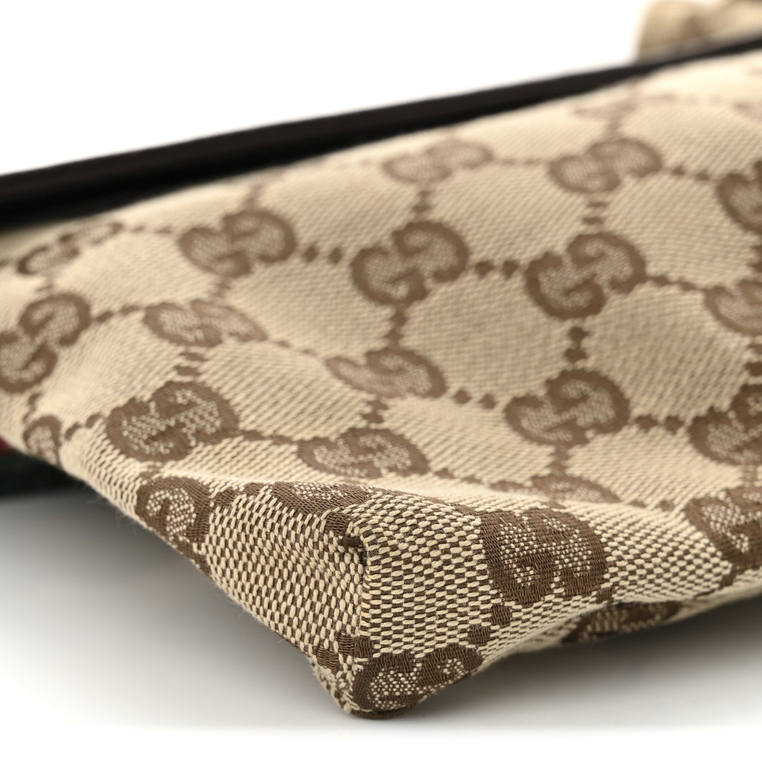 Gucci GG Monogram Web Double Pocket Belt Bag Dark Brown 7 of 9