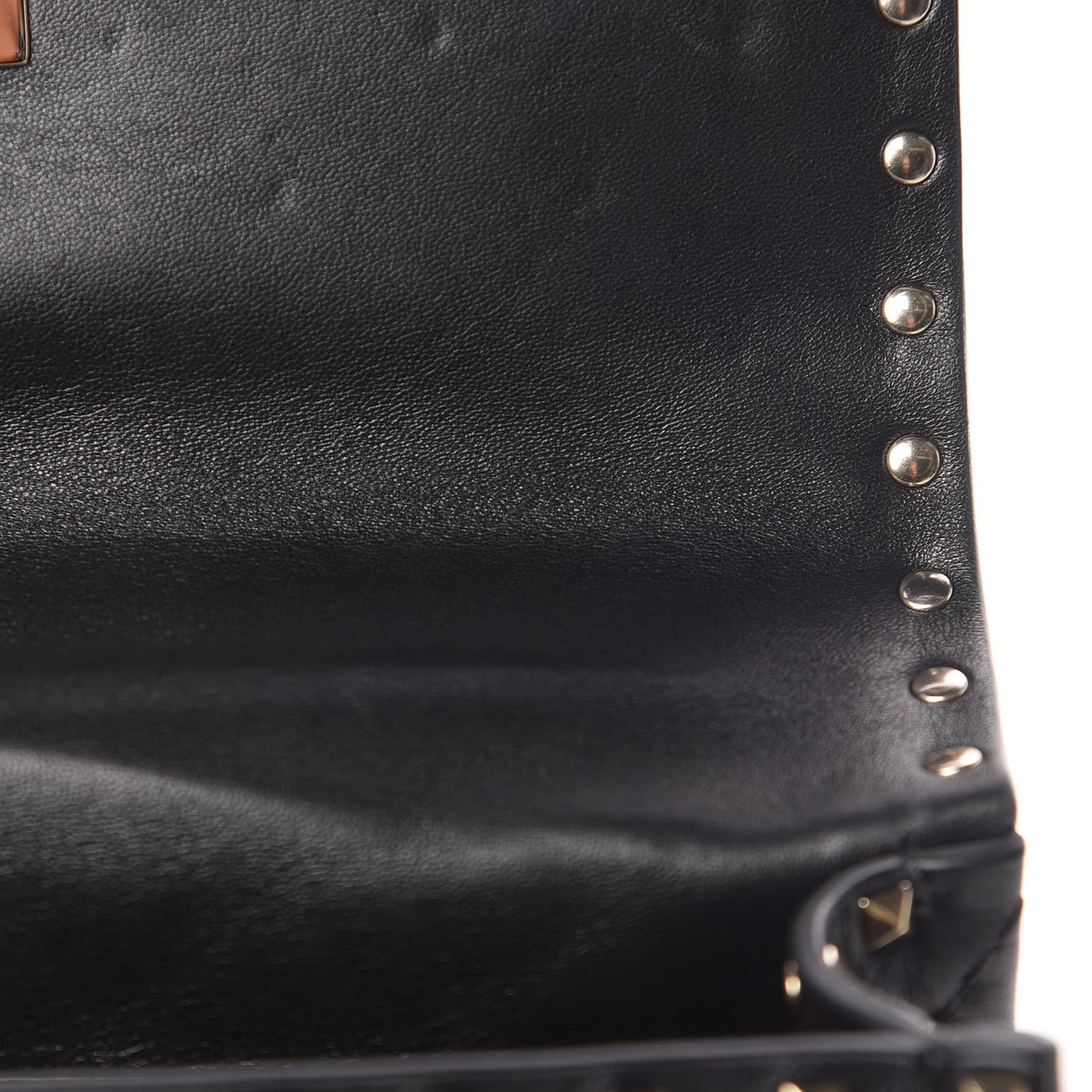 Lambskin Medium Rockstud Spike Shoulder Bag Black
