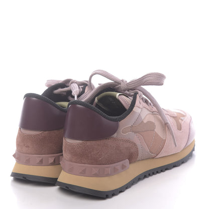 Valentino Garavani Nappa Suede Camouflage Womens Rockrunner Sneakers 35.5 Multicolor 4 of 10