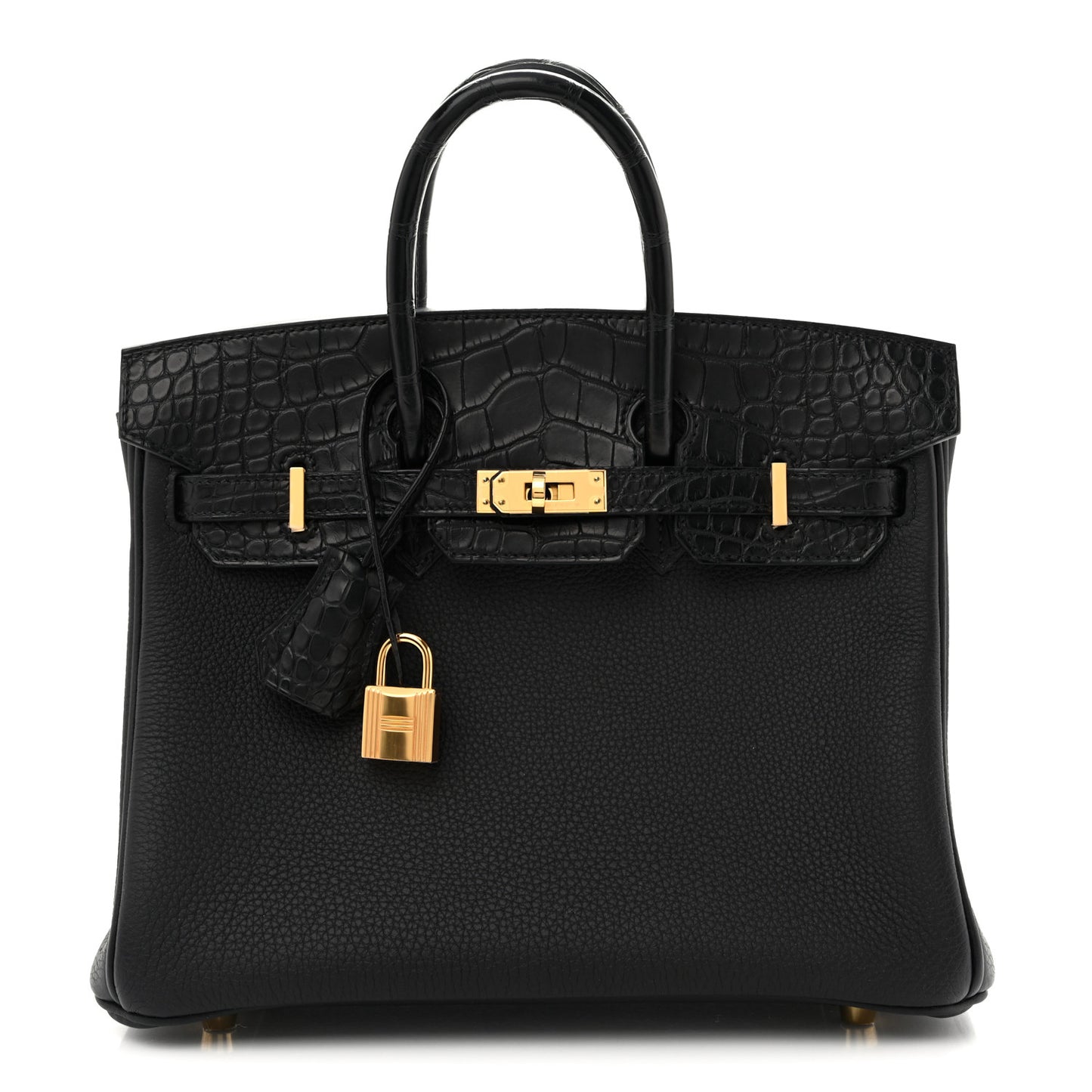 Togo Matte Alligator Birkin Touch 25 Black
