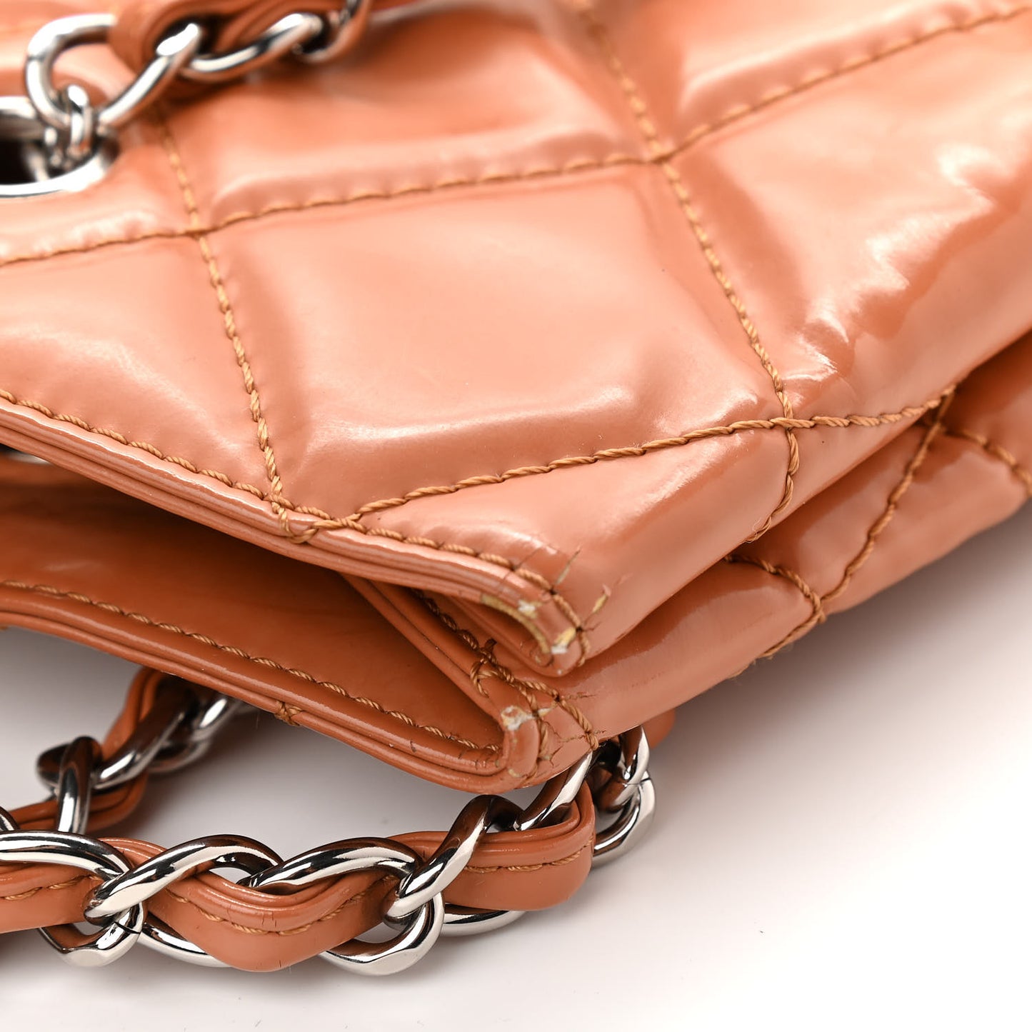 Vinyl Quilted In The Business North South Tote Orange