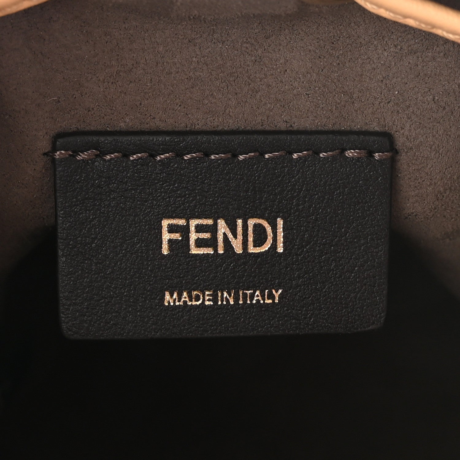 Fendi Vitello Liberty F is Fendi Bi-Color FF 1974 Embossed Mini Mon Tresor Bucket Bag Savana Lollypop 6 of 10