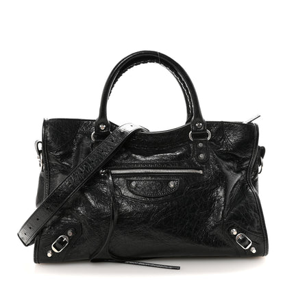 Balenciaga Agneau Arena Silver Hardware Medium Le City Black 1 of 10