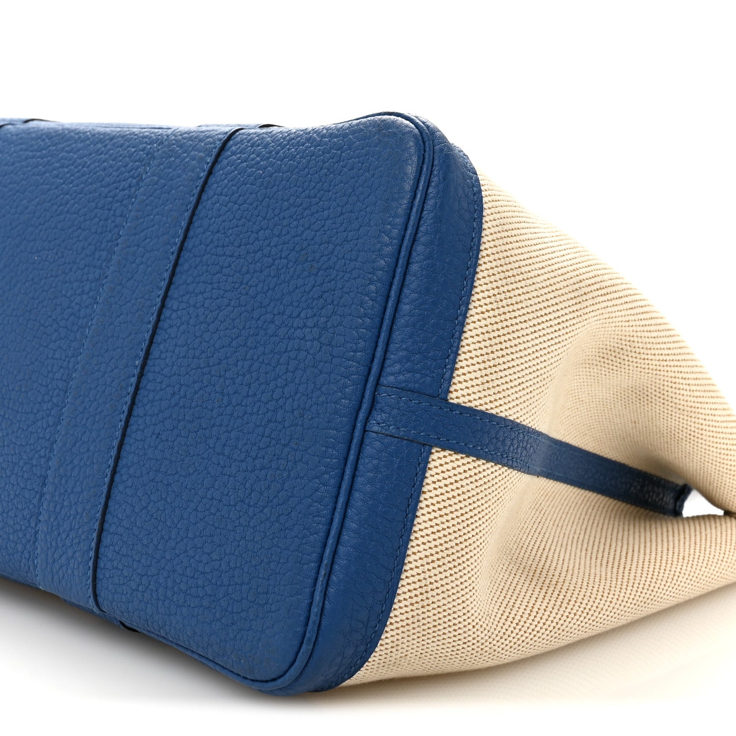 Hermes Twill H Negonda Garden Party 36 MM Tote Ecru Desert Bleu France 9 of 12
