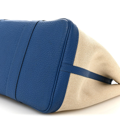 Hermes Twill H Negonda Garden Party 36 MM Tote Ecru Desert Bleu France 9 of 12