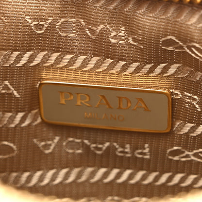 Prada Yarn Raffia Effect Crochet Striped Re-Edition 2005 Shoulder Bag Naturale Petalo 6 of 11