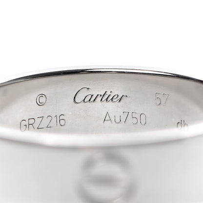 Cartier 18K White Gold 5.5mm LOVE Ring 57 8 4 of 5