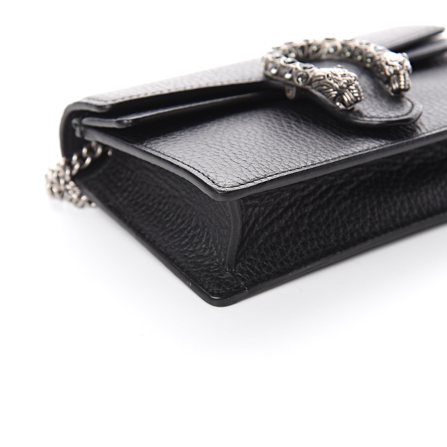 Gucci Calfskin Super Mini Dionysus Shoulder Bag Black 6 of 7