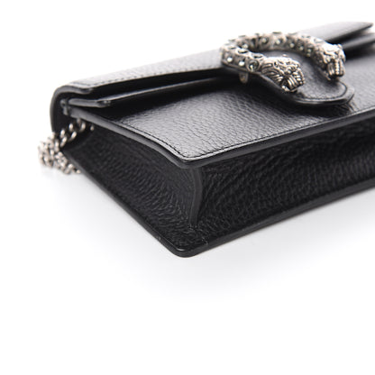 Gucci Calfskin Super Mini Dionysus Shoulder Bag Black 6 of 7