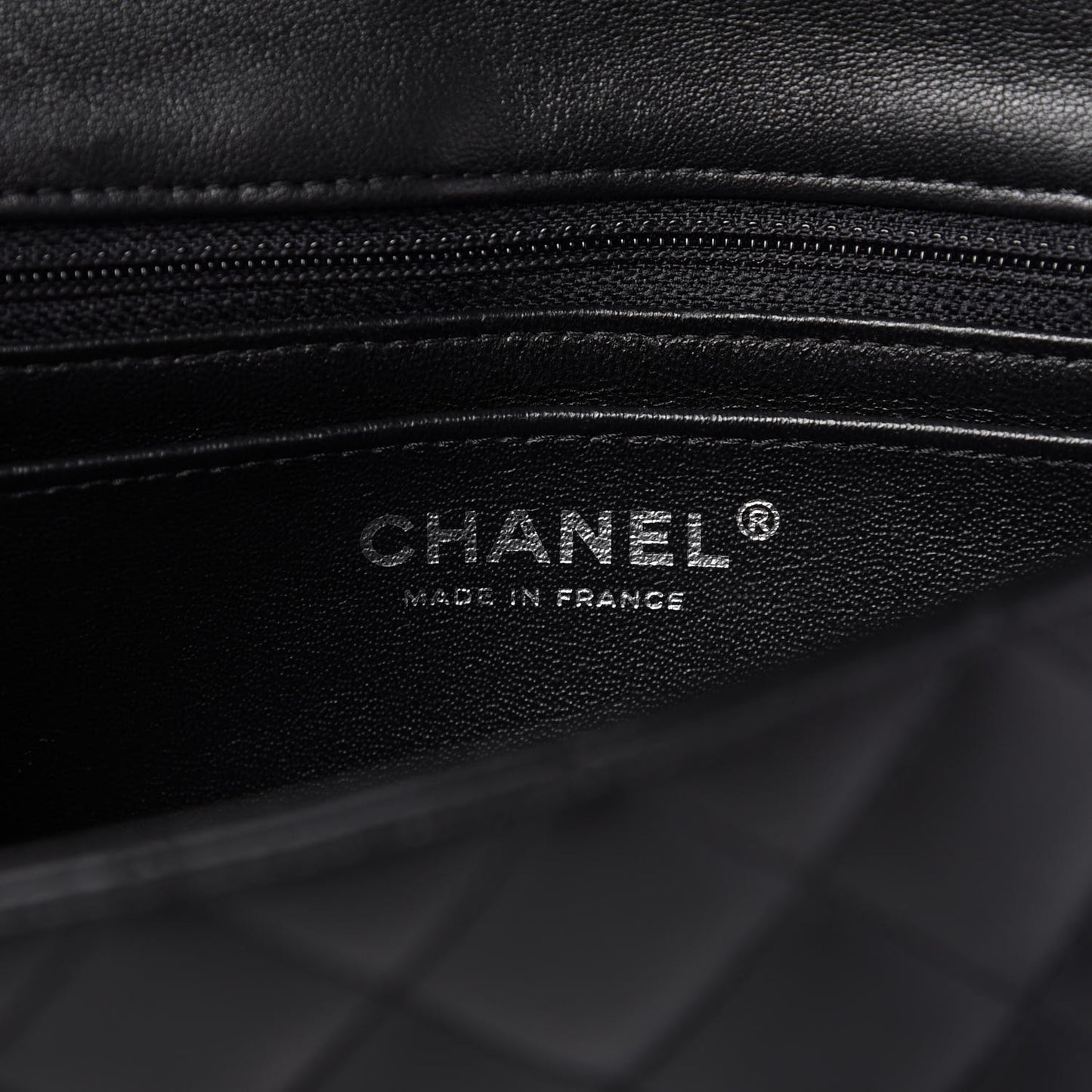 Lambskin Quilted Mini Rectangular Flap Black