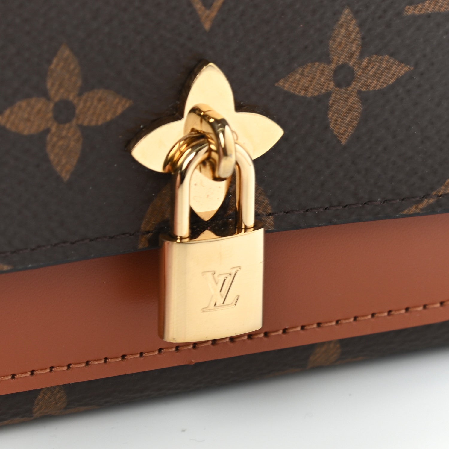 Louis Vuitton Monogram Flower Lock Compact Wallet Caramel 10 of 10