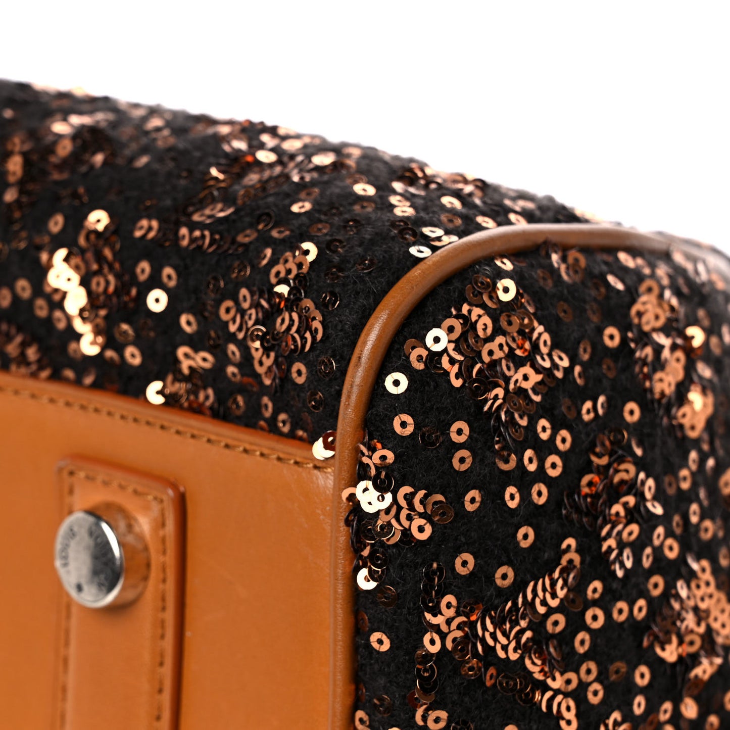 Sequin Monogram Sunshine Express Speedy Gold