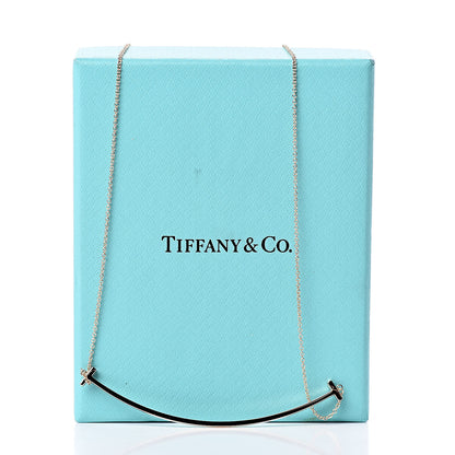Tiffany 18K Rose Gold T Smile Pendant Necklace 6 of 6