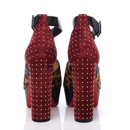Christian Louboutin Calf Hair Leopard Print Bingirl Plume 130 Pump 37 Multicolor 4 of 9