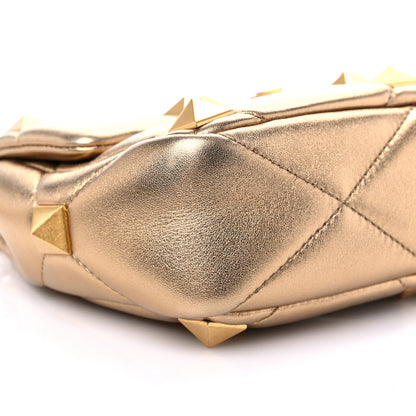 Valentino Garavani Nappa Medium Roman Stud Shoulder Bag Antique Brass 7 of 13