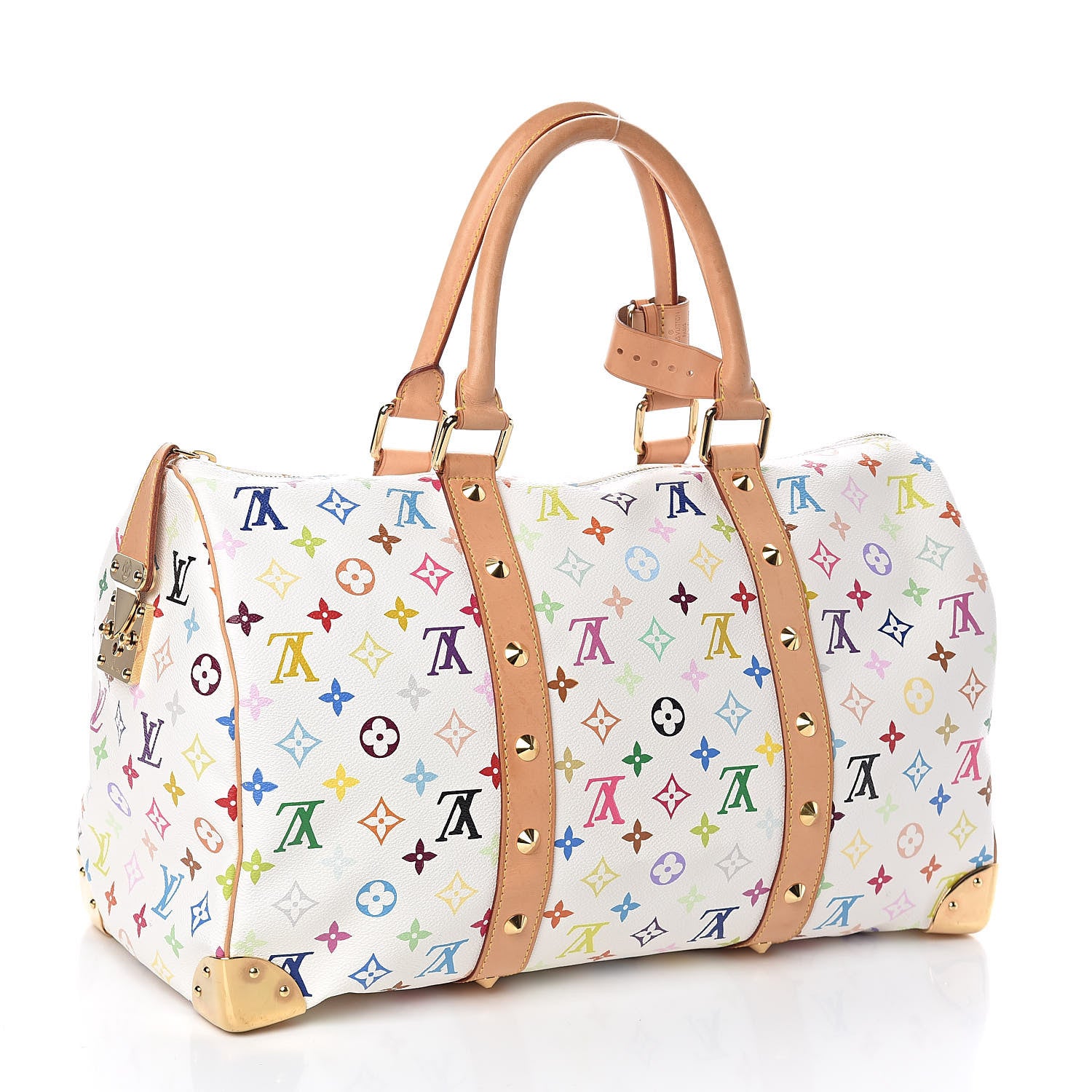Louis Vuitton Monogram Multicolor Keepall 45 White 3 of 9