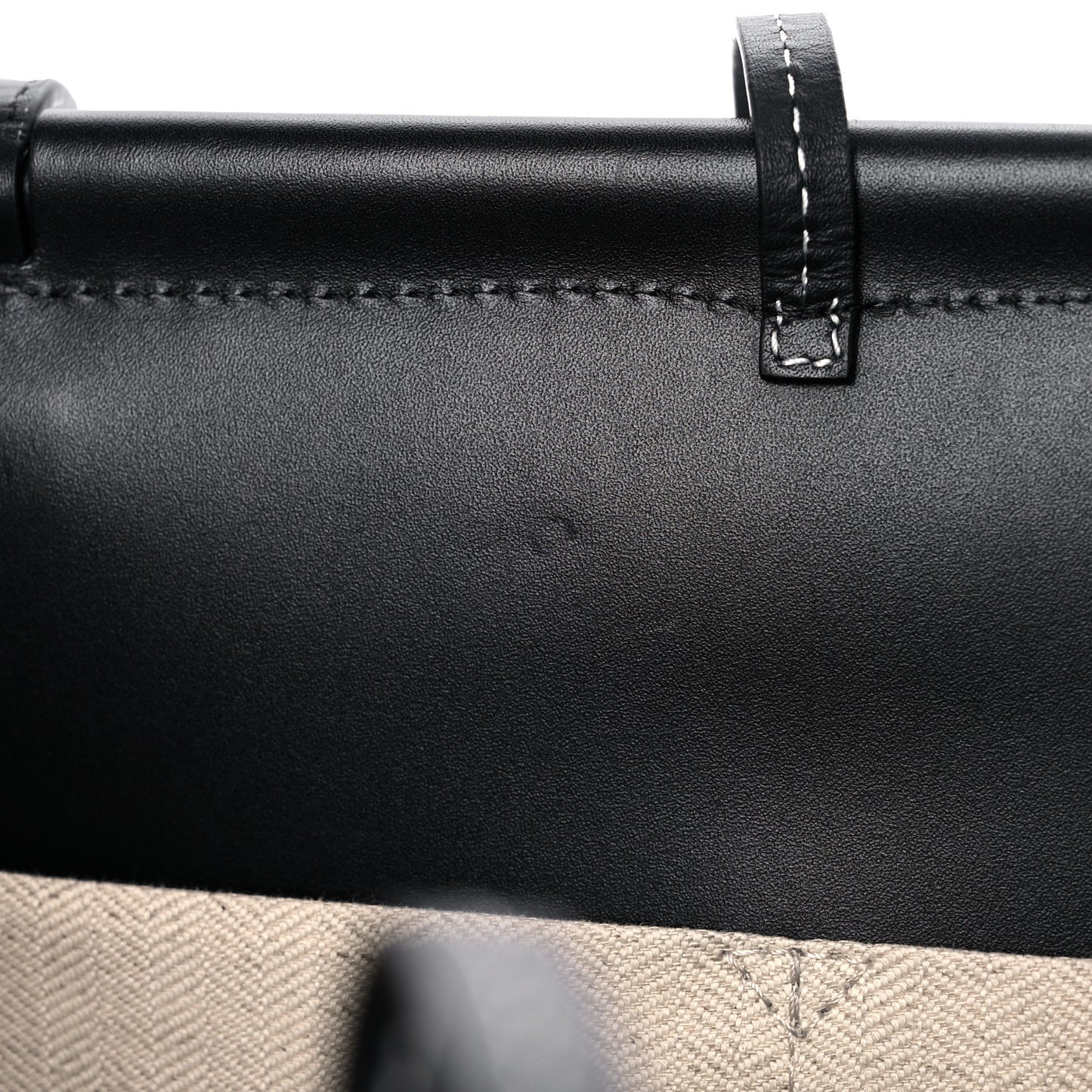 Grained Calfskin Small Cushion Tote Black