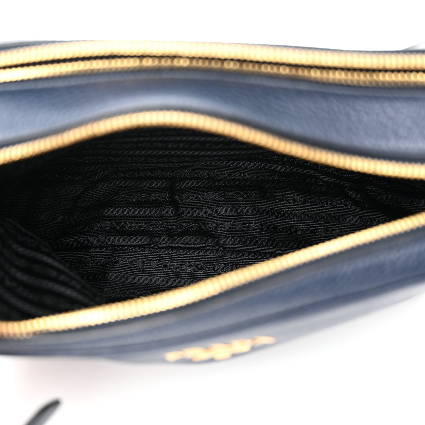 Vitello Phenix Double Zip Crossbody Bag Baltico