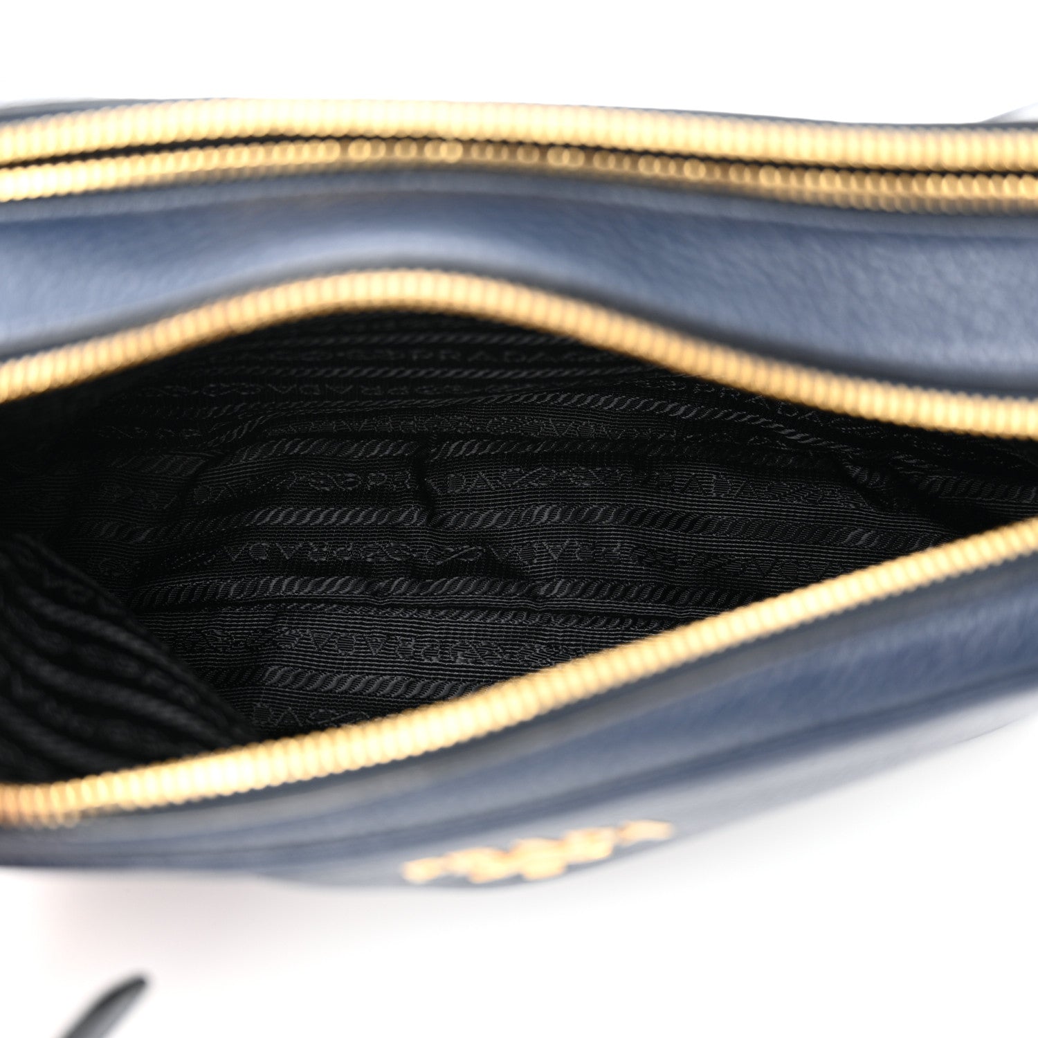 Prada Vitello Phenix Double Zip Crossbody Bag Baltico 5 of 13