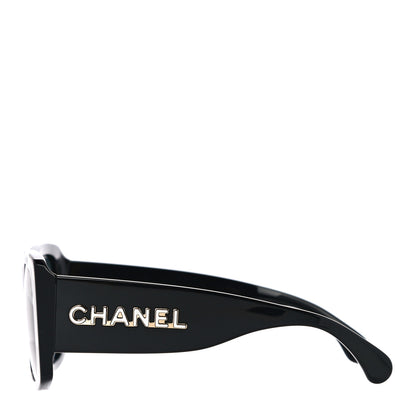 Chanel Acetate CC Logo Square Sunglasses 71472 Black 2 of 7